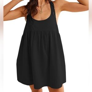 Women’s Black Babydoll Mini Dress